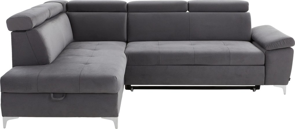 XXXLutz ROHOVÁ SEDAČKA, textil, tmavosivá Carryhome - Sedačky - 002427000601