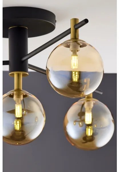 Jupiter 2031 - Prisadený luster FIGARO 4xG9/10W/230V čierna/zlatá/béžová