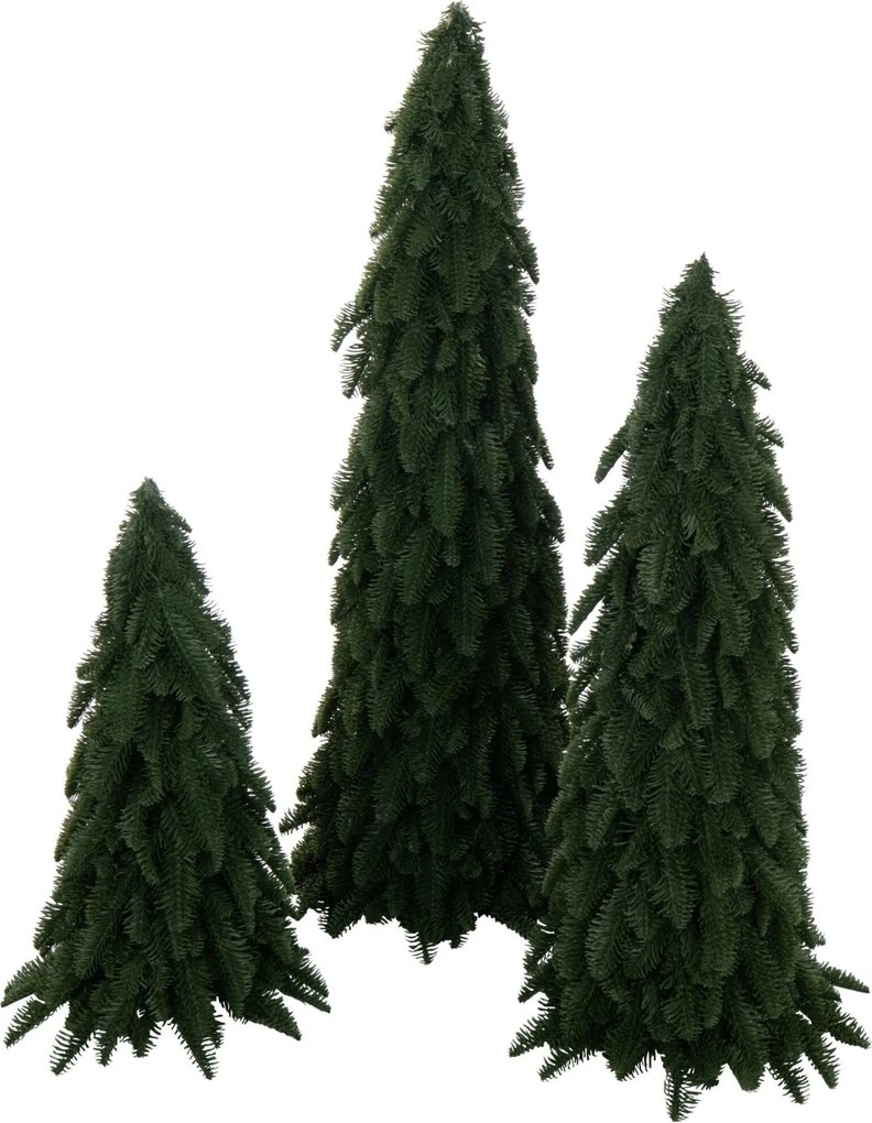 Umelý vianočný stromček s tmavo zelenými ihličkami veľký – 28*28*95 cm