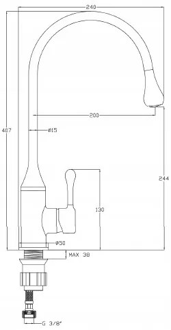 Invena Pingo, stojanková drezová batéria, čierna matná, BZ-55-L04-L