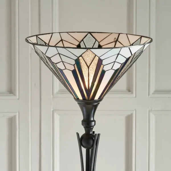 Endon 63933 - Stojacia lampa Tiffany ASTORIA 1xE27/60W/230V, priemer 40 cm