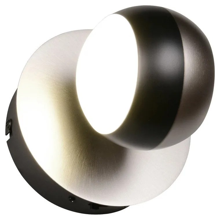 Čierne/v striebornej farbe LED nástenné svietidlo Orbit – Trio Select