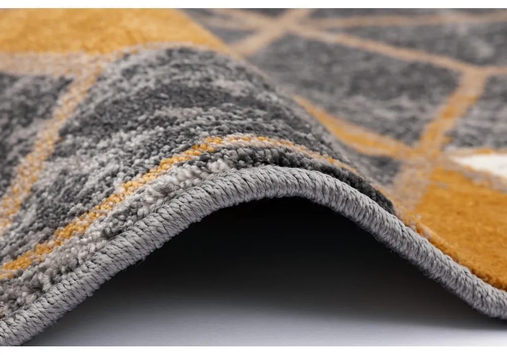 Koberec v okrovožltej a sivej farbe 160x230 cm Soft – FD