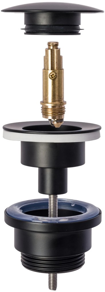 Sifón s click/clack zátkou MAXMAX Rea čierny - univerzálny