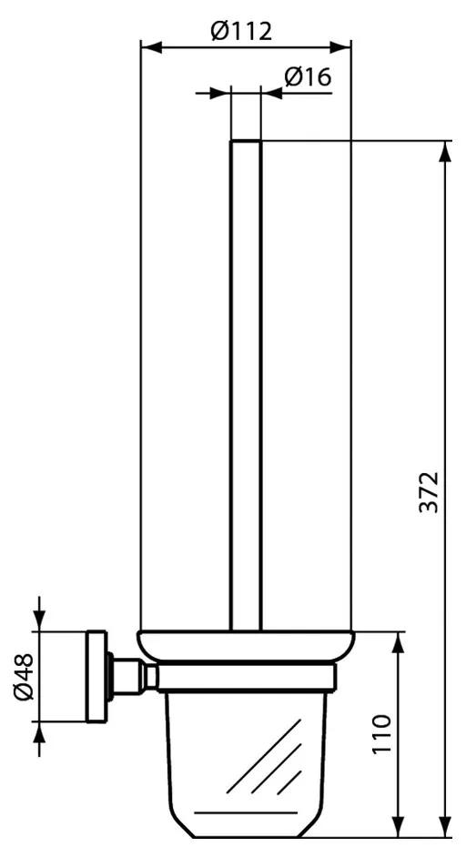 Ideal Standard IOM - Kefa na WC nástenná (sklo), chróm A9119AA