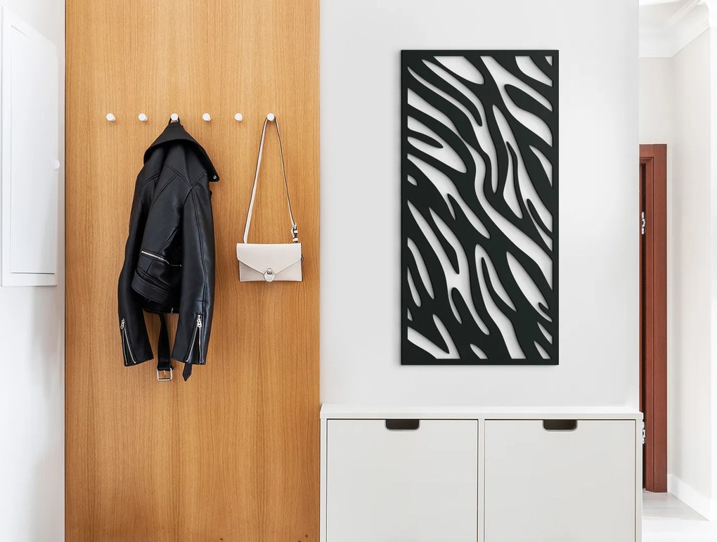 drevko Drevený obraz na stenu Kontrast Rozmer obrazu: 44,5 x 22 cm, Farba dekorácie: Čierna