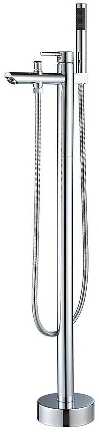 Batéria vaňová voľne stojaca Santos chróm