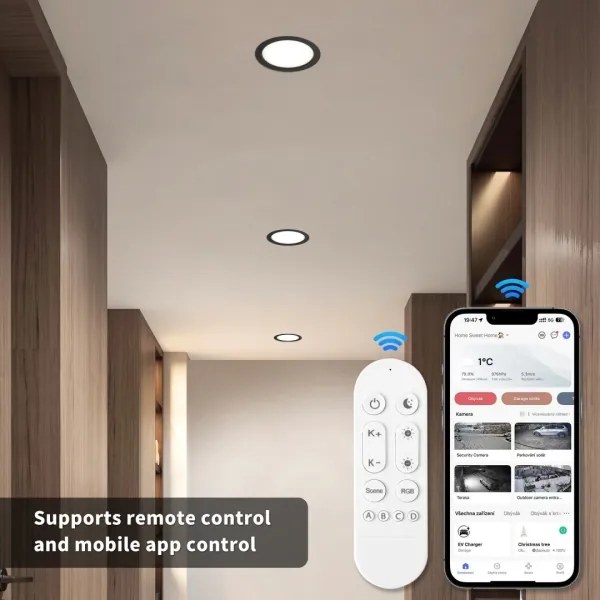 Immax NEO 07297L - LED stmievateľné podhľadové svietidlo DOWN LED/36W/230V Wi-Fi, Tuya  priemer 23 cm, čierna