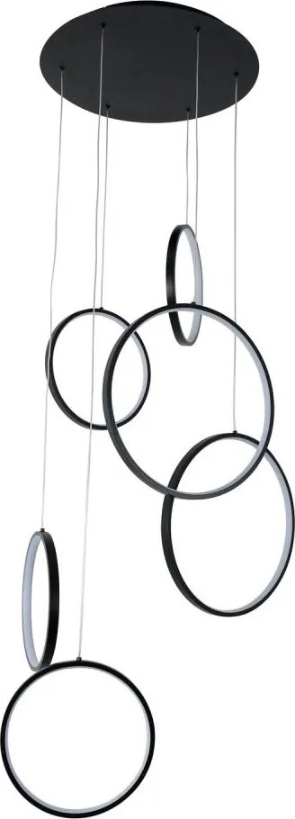 Brilagi - LED luster na lanku ECHO LED/80W/230V 4000K, priemer 50 cm, čierny