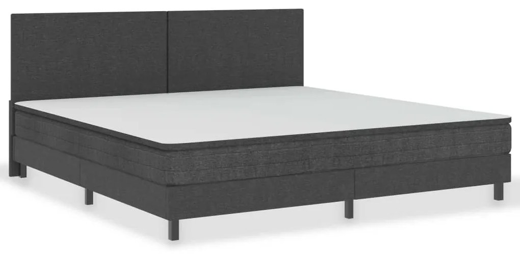 vidaXL Rám na boxspring posteľ, sivý, látka 200x200 cm