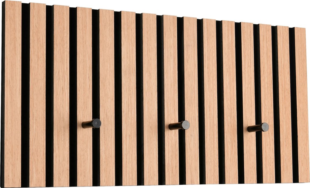 XXXLutz VEŠIAKOVÝ PANEL, čierna, dub artisan, 60/30/7 cm Xora - Vešiakové steny - 001234013005