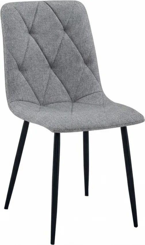 Sivá stolička LIBRA PLATINUM GREY s čiernymi nohami