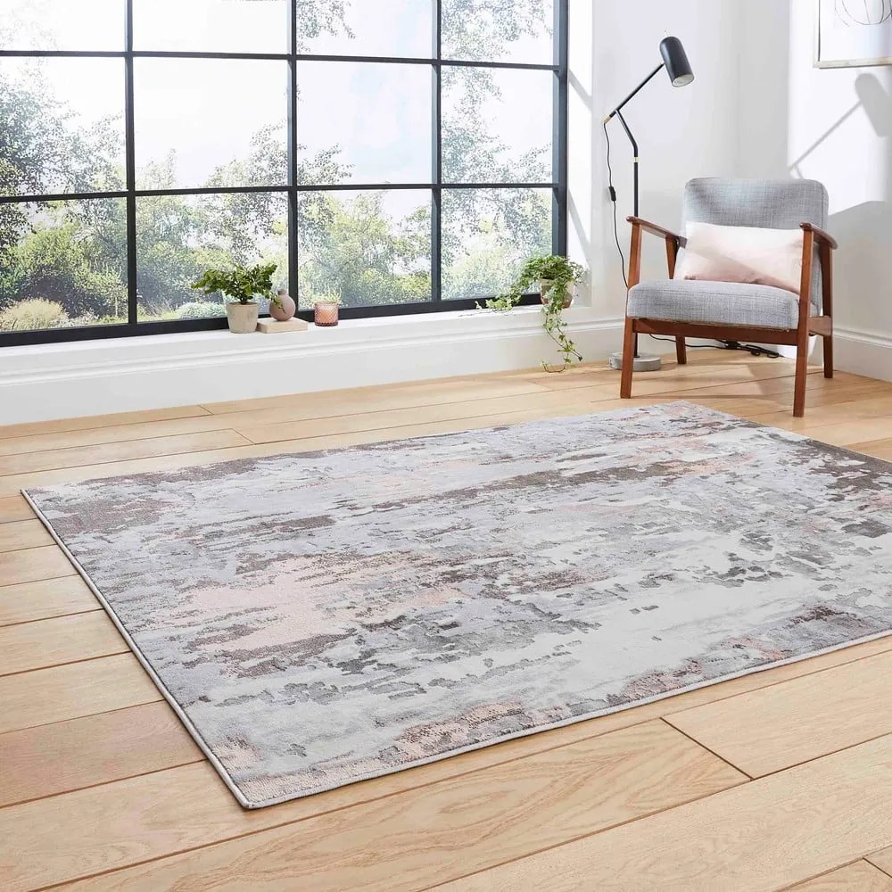 Sivo-ružový koberec Think Rugs Apollo, 160 x 220 cm