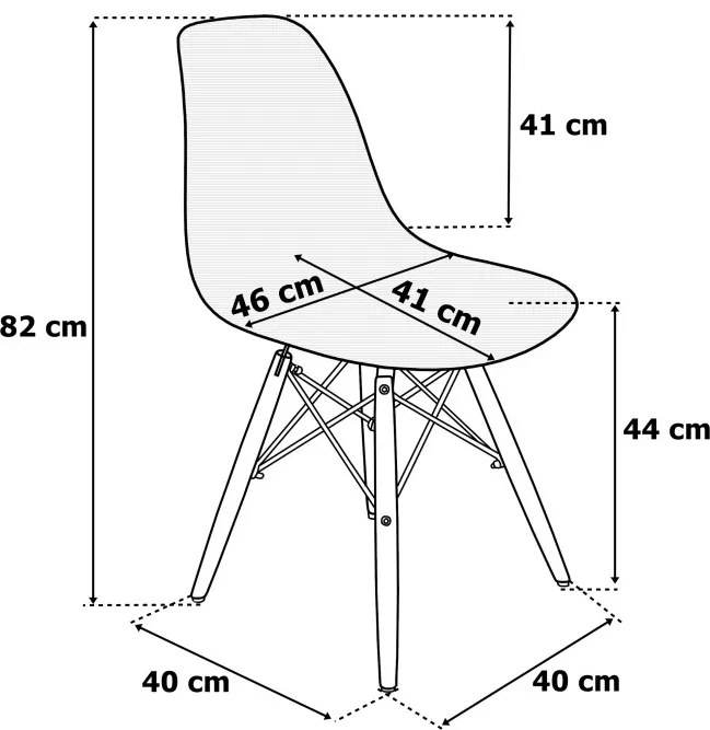 Jedálenská stolička PARIS hnedá / biela