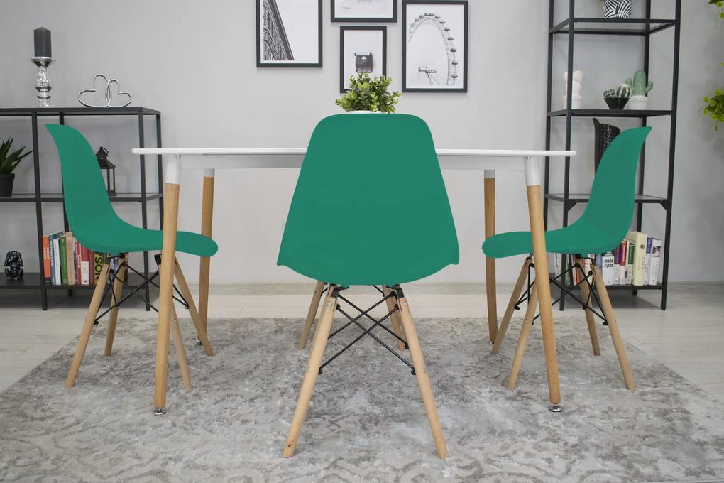 Dekorstudio Dizajnová stolička ENZO L zelená-morská Počet stoličiek: 2ks