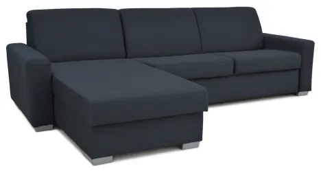 Rozkladacia rohová sedacia súprava LEKA lv. modrá s úložným priestorom, do L