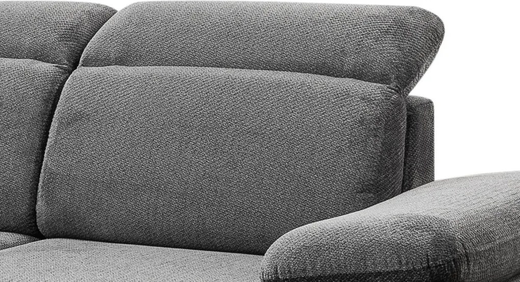 Rohová sedačka Aldon,dymovosivá štruktúrovaná látka, ľavý roh