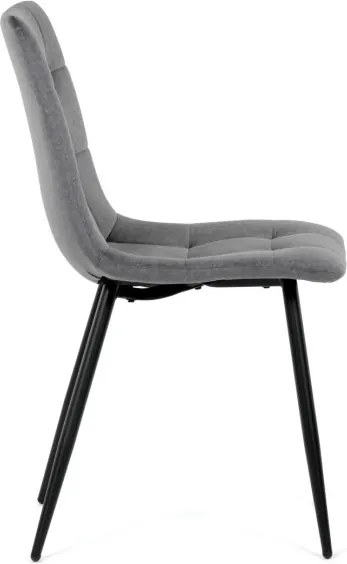 Jedálenská stolička zamatová, sivá DCL-X7015 GREY2