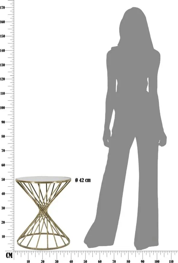 Odkladací stolík Hypnos 50 cm zlatý