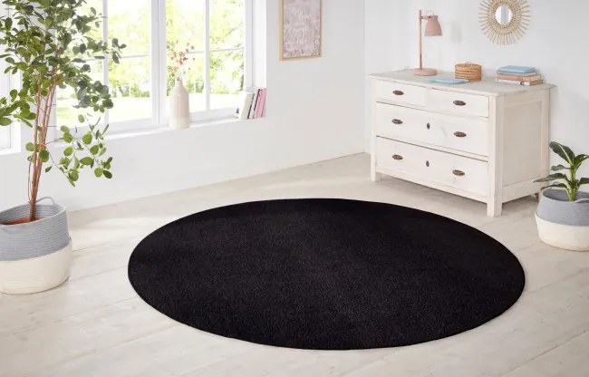 Koberec Hanse Home Nasty čierny kruh