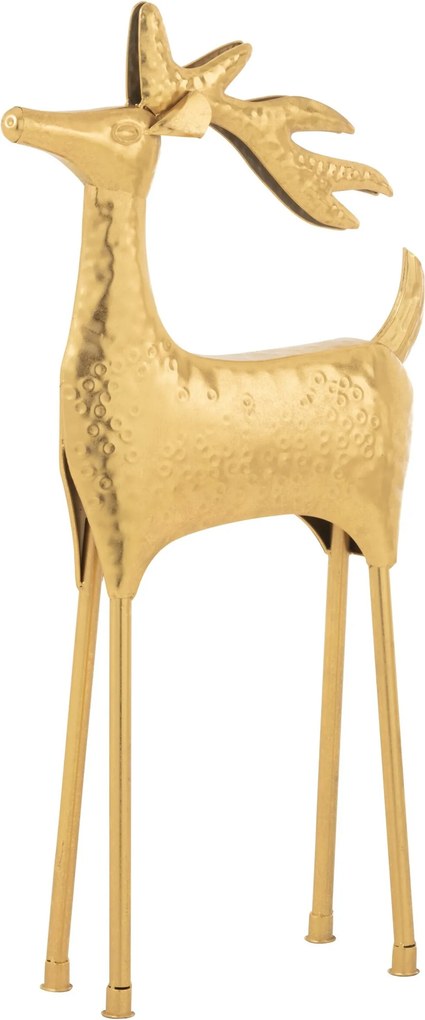 Dekoratívny kovový sob Reindeer zlatý – 43*15,5*87,5 cm