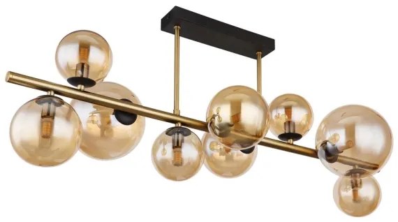 Globo 56135-9D - LED Luster na tyči RIHA 9xG9/3W/230V mosadz