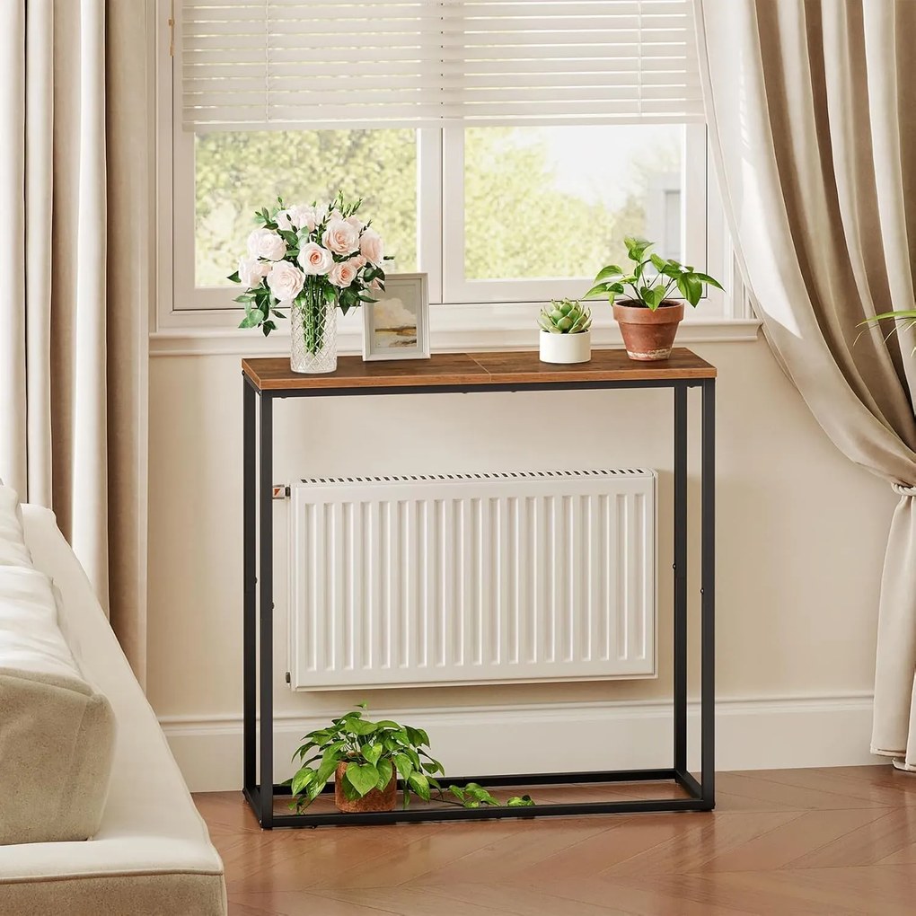 Konzolový stolek Vasagle Tavero 75 cm hnědý/černý