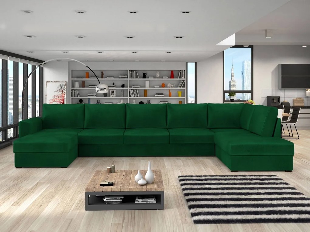 Sedacia súprava Szafran Large, Dostupné poťahy: ekokoža Soft 017 + Lux 06, Strana: Pravá - U