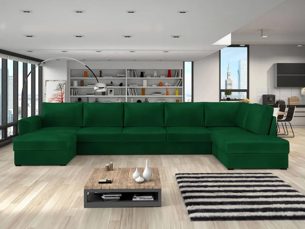 Sedacia súprava Szafran Large, Dostupné poťahy: ekokoža Soft 017 + Lux 06, Strana: Pravá - U