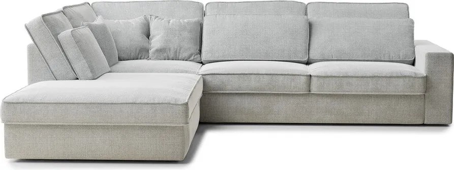 Svetlosivá ženilková rohová pohovka (ľavý roh/do L) Kirou – Maison de Rêve