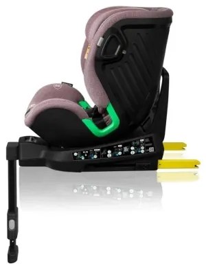 Lionelo - Autosedačka so základňou otočná HARMONY i-Size 40-150 cm ružová
