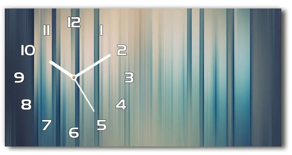 Sklenené hodiny na stenu Modré pásky pl_zsp_60x30_f_81079136