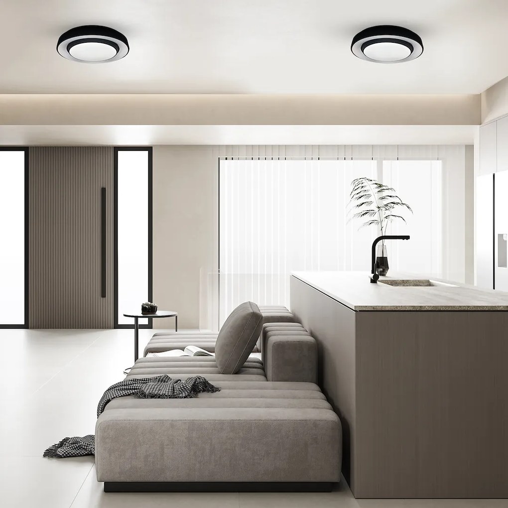 Stropné LED svietidlo Naomi Smart, 1x LED 24w, 3000-6000k, b, RGB, s ovládačom