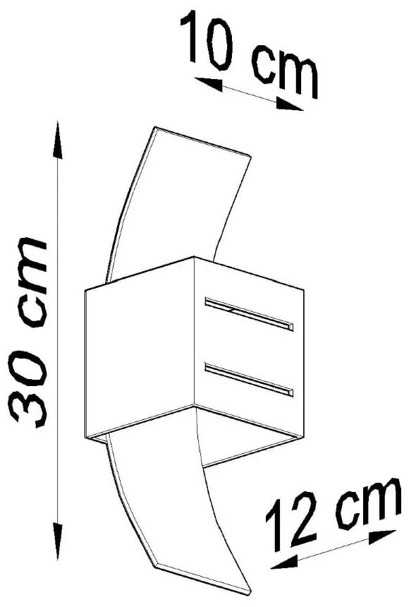 Sivé nástenné svietidlo Carlo – Sollux