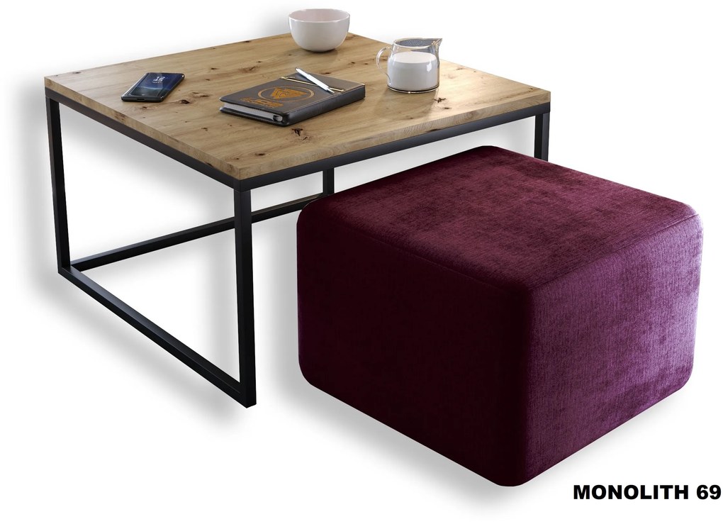 KONFERENČNÝ STOLÍK BELLA DUB ARTISAN + TABURET ZAMAT