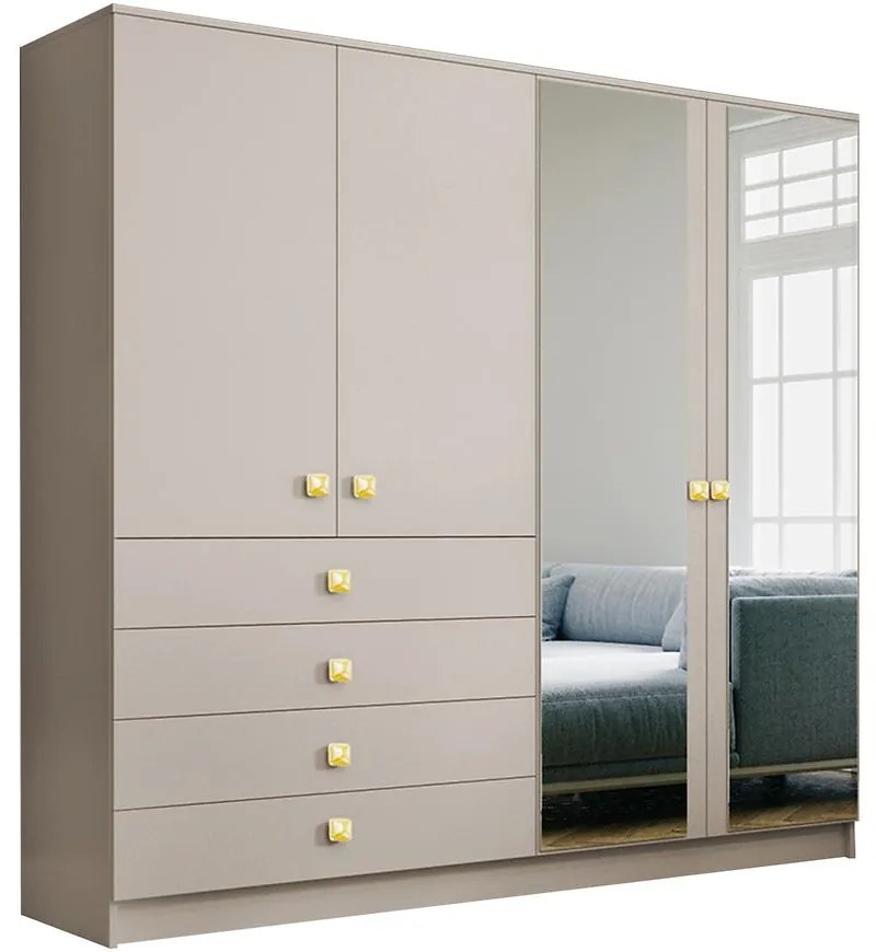 Skriňa Bogota 200 cashmire+rukoväť zlatá