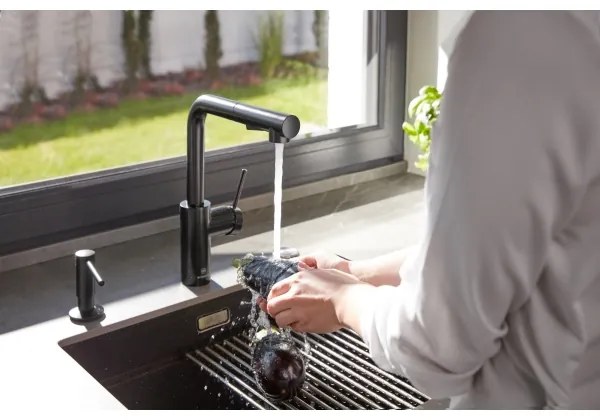 KFA Armatura 990-100-81 - Zápustný dávkovač mydla DUERO matná čierna