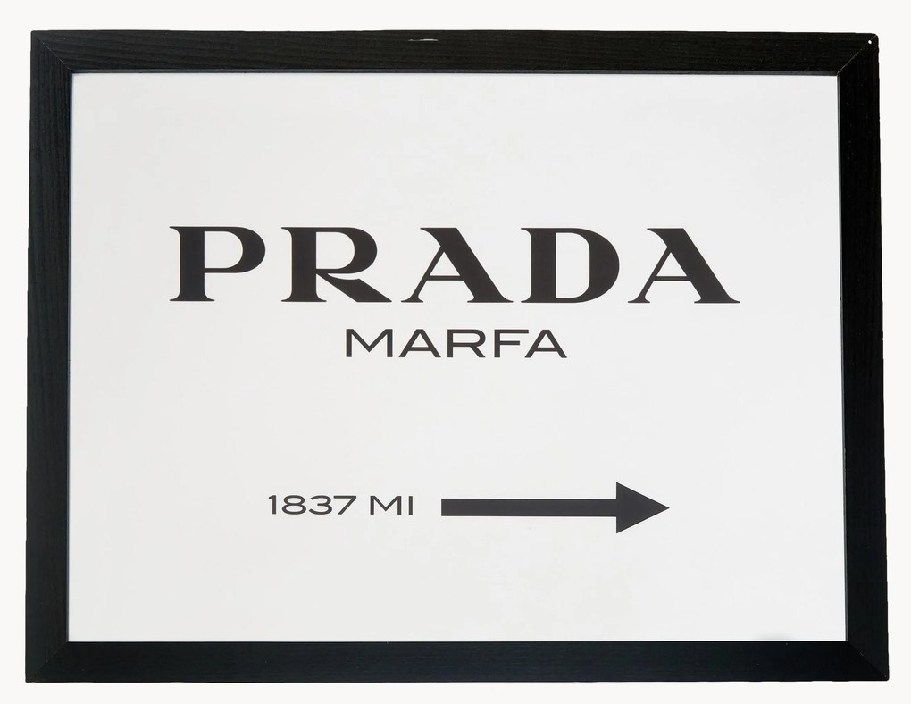 Nástenná dekorácia's rámom Prada Marfa