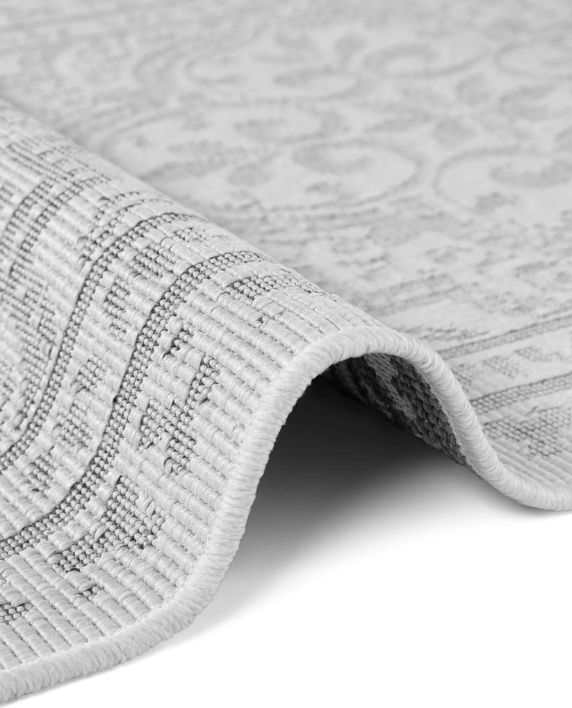 Kusový koberec Duet 106251 Rosel White/Gray - na von aj na doma, 160x230, šedá, chodba / predsieň, NORTHRUGS