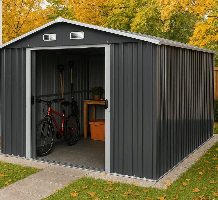 Záhradný domček BestBerg ZDB-9A / 9 m² / 279 x 324 x 211 cm / šedá