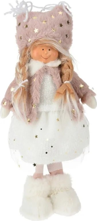 Zimná krásavica – ružová 37 cm
