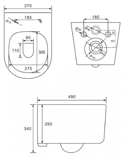 Závesný set GEBERIT Duofix Basic+ WC CARMEN Rimless 49 x 37 cm + pomaly padajúca doska Slim, biela, 3388XX00+39010100