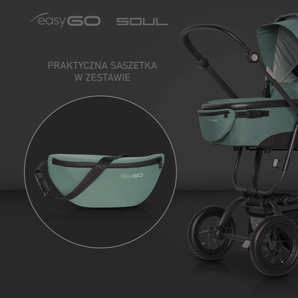 Hlboký kočík 1v1 EasyGo Soul Basalt