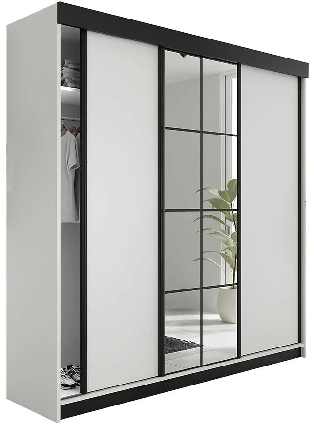 Skriňa Lamaro 250 biela + čierne vložky