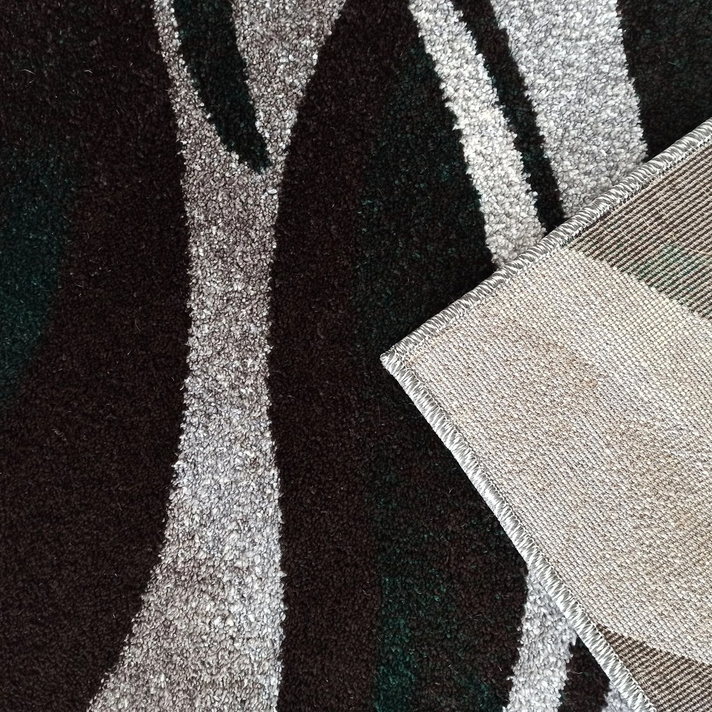 DY Sivo-zelený koberec s abstraktným vzorom Otto 01 Rozmer: 80x150 cm