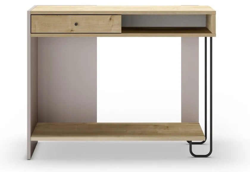 Konzolový stolík s doskou v dubovom dekore 35x100 cm Saturne – Marckeric