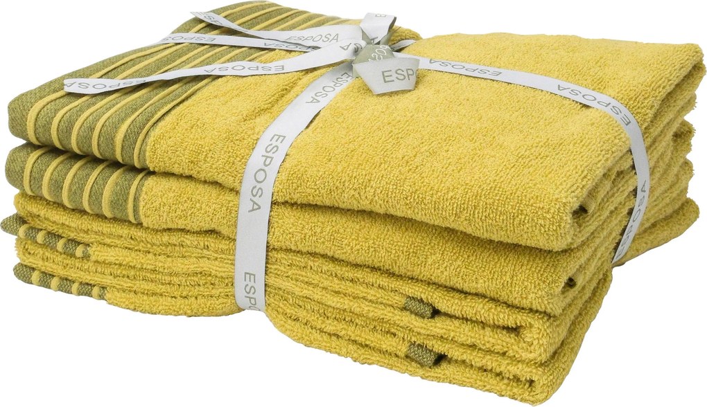 XXXLutz SADA FROTÉ UTERÁKOV, žltá Esposa - Kúpeľňový textil - 004417012301