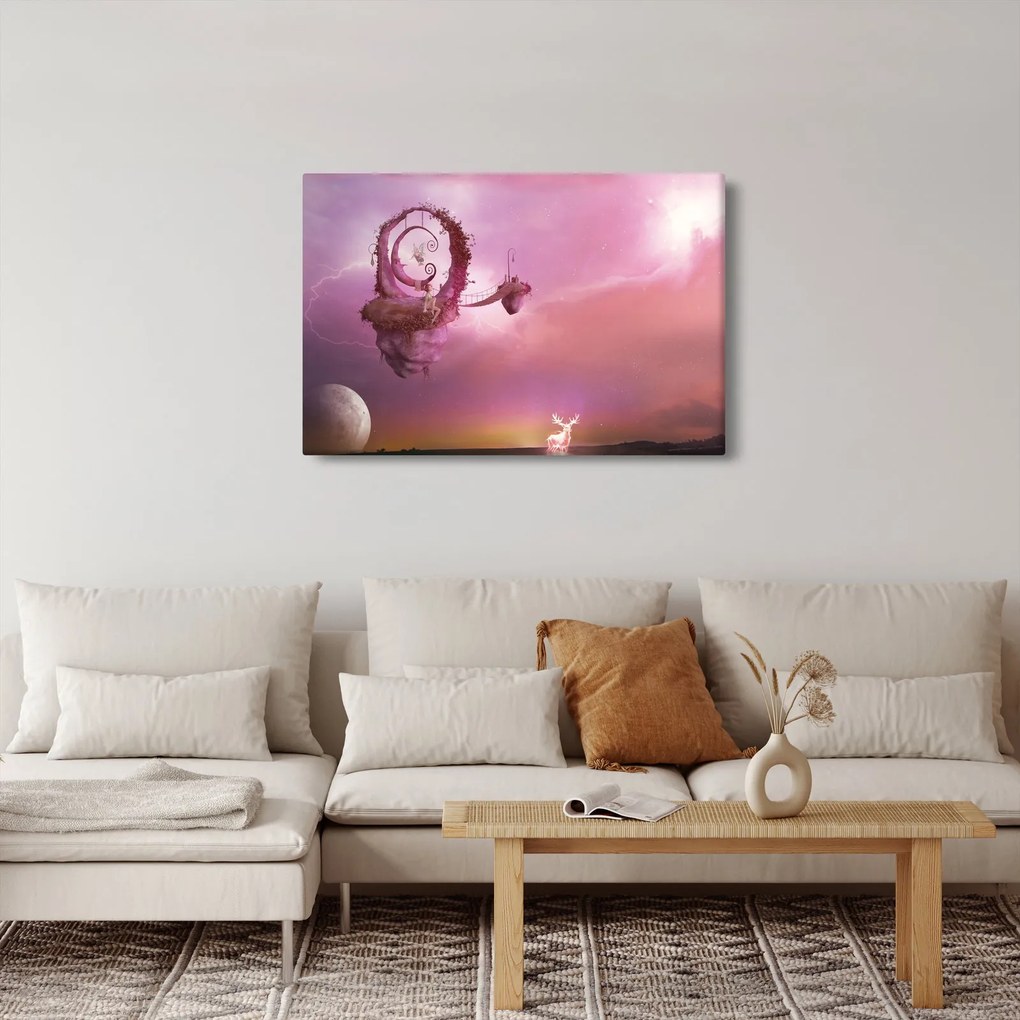 Obraz - Víla na plávajúcom ostrove (90x60 cm)