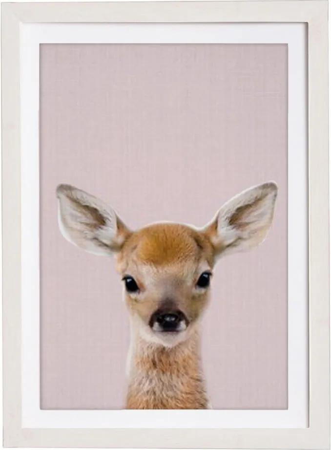 Nástenný obraz v ráme Querido Bestiario Baby Deer, 30 x 40 cm