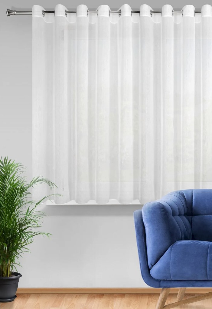 ZÁCLONA NA KRÚŽKOCH REBECCA 300X150 CM BIELA